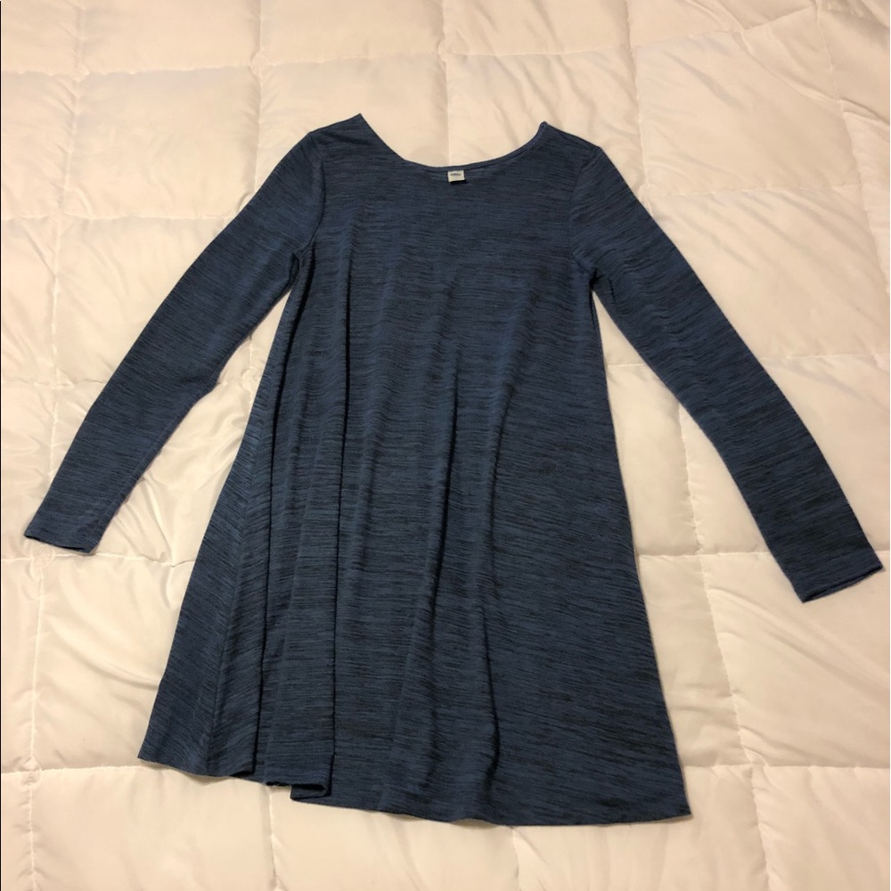 Ladies Old Navy Blue Long Sleeve Dress (Medium)